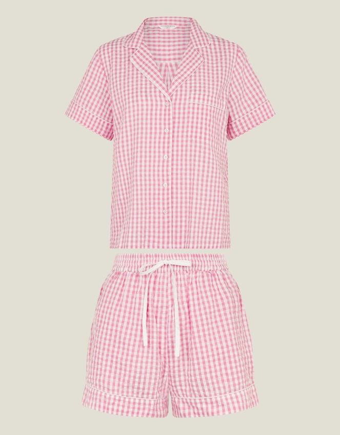 Accessorize Gingham Short Pyjamas Set Pink