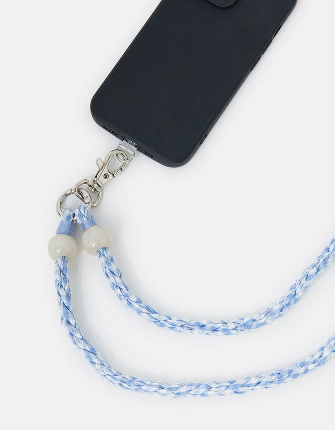 Accessorize Gingham Twisted Wrist Phone Strap