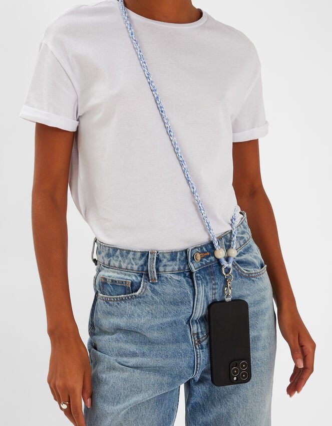 Accessorize Gingham Twisted Wrist Phone Strap