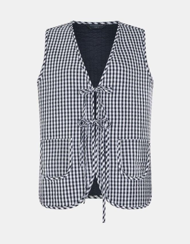 Accessorize Gingham Waistcoat Black