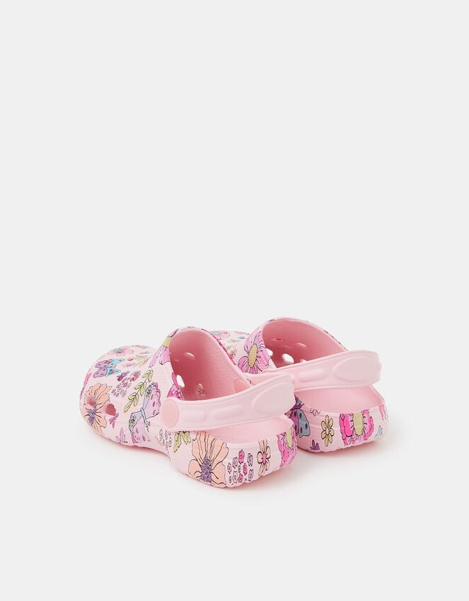 Accessorize Girls Butterfly Print Clogs Pink