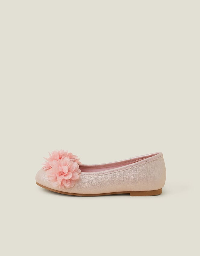 Accessorize Girls Corsage Flower Ballet Flats Pink