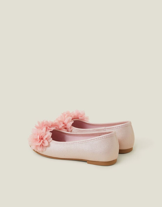 Accessorize Girls Corsage Flower Ballet Flats Pink