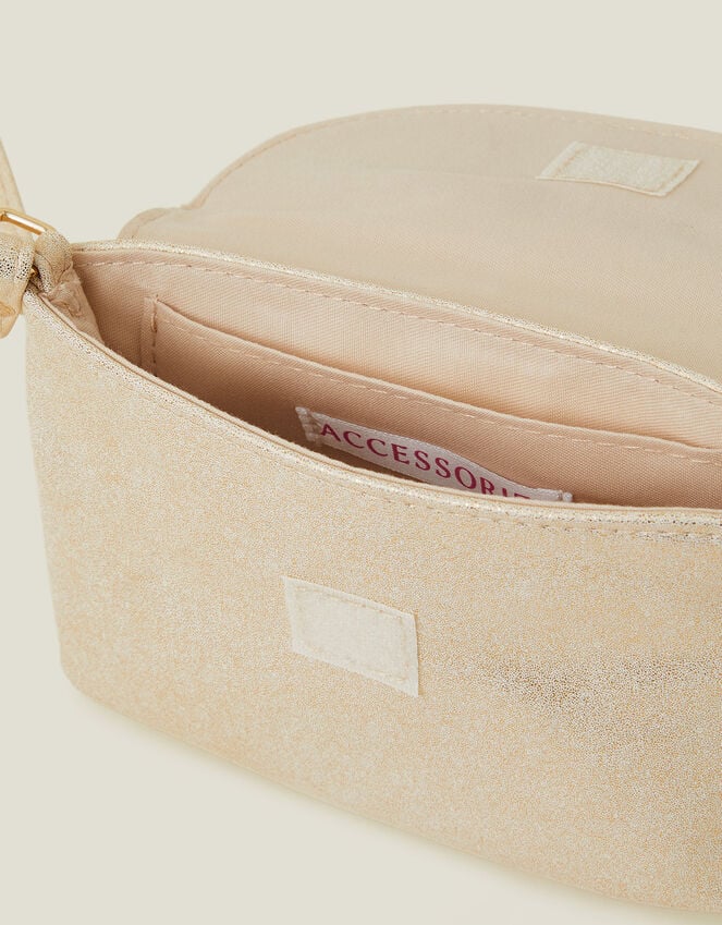 Accessorize Girls Diamante Bow Metallic Bag