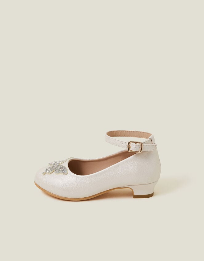 Accessorize Girls Diamante Butterfly Heels Gold