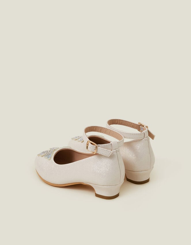 Accessorize Girls Diamante Butterfly Heels Gold