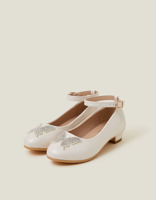 accessorize Girls Diamante Butterfly Heels Gold