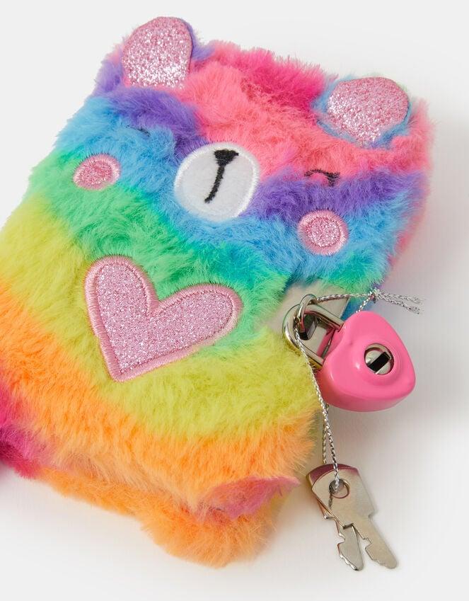 Accessorize Girls Faux Fur Bear Lockable Journal