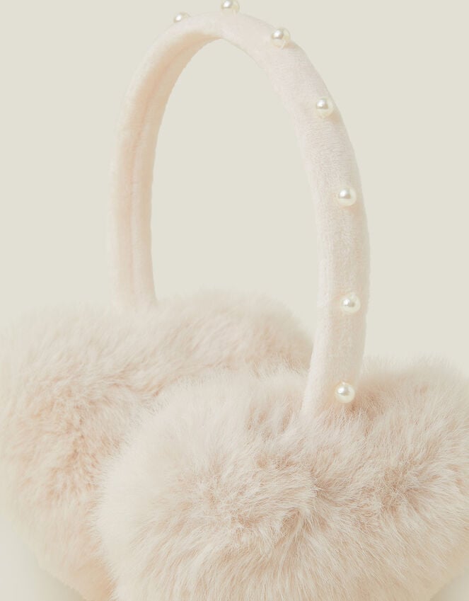 Accessorize Girls Faux Fur Pearl Earmuffs