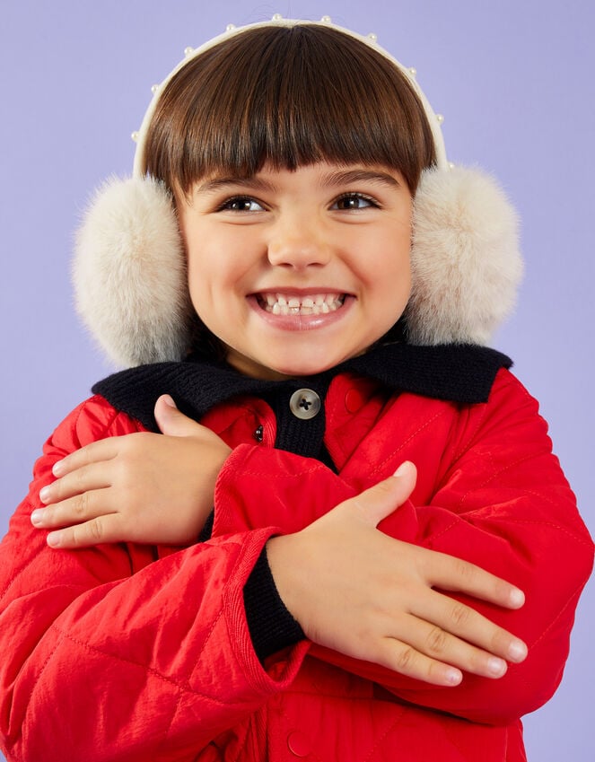 accessorize Girls Faux Fur Pearl Earmuffs
