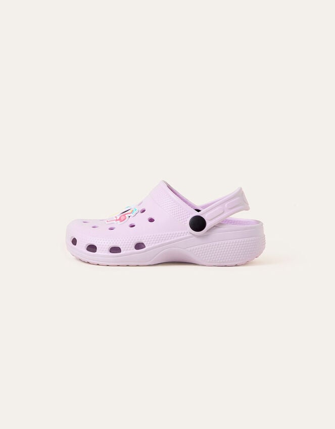 Accessorize Girls Flamingo Charm Clogs Purple
