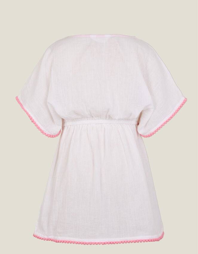 Accessorize Girls Floral Embroidered Kaftan White