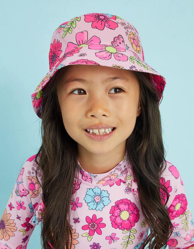 accessorize Girls Floral Print Bucket Hat Multi