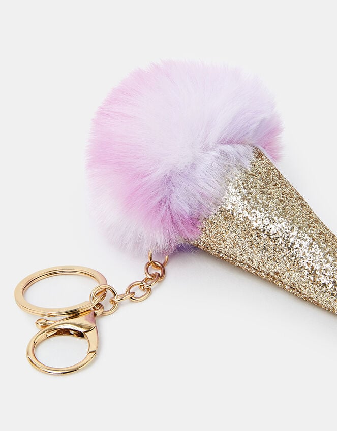 Accessorize Girls Fluffy Ice Cream Bag Charm