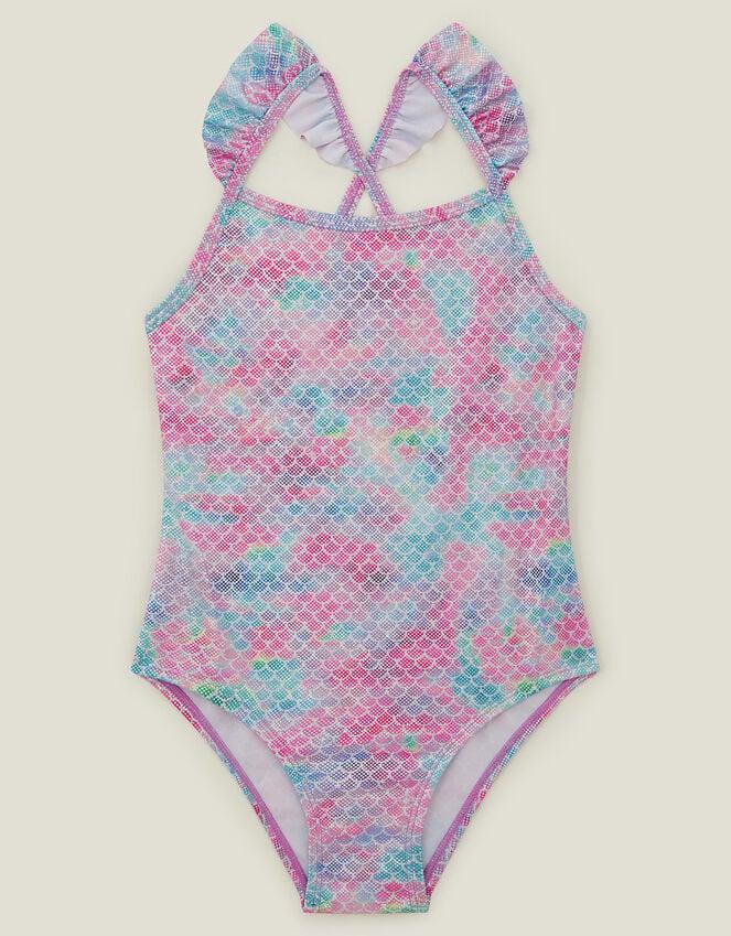 Accessorize Girls Frilly Mermaid Swimsuit Multi