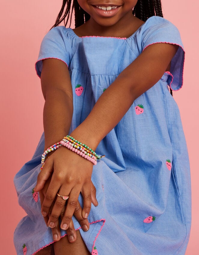 Accessorize Girls Fruit Stretch Bracelets