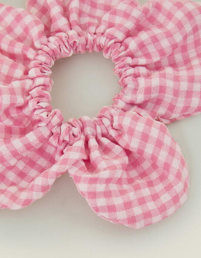 Accessorize Girls Gingham Flower Hair Scrunchie