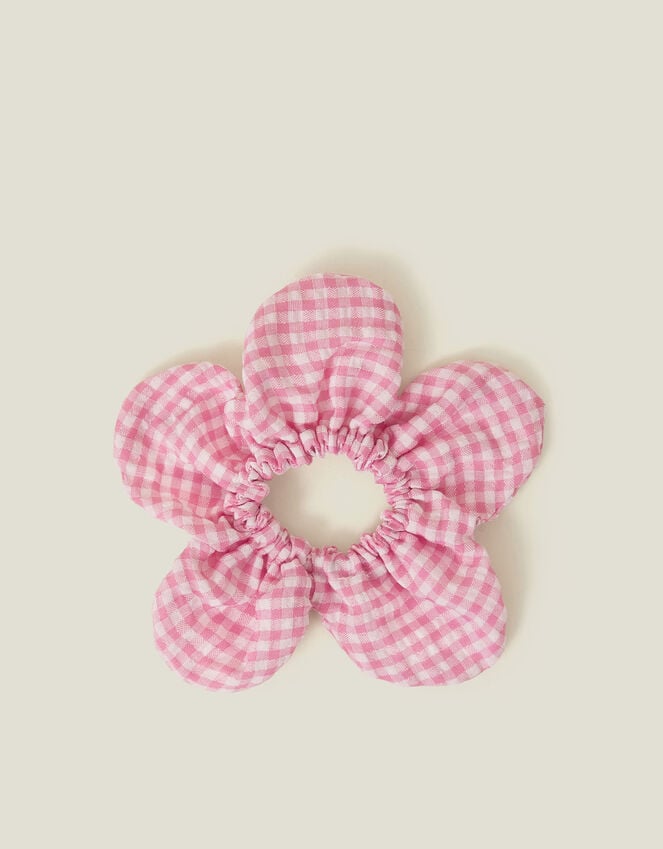 accessorize Girls Gingham Flower Hair Scrunchie