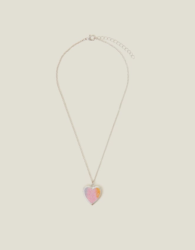 Accessorize Girls Glitter Heart Locket Necklace