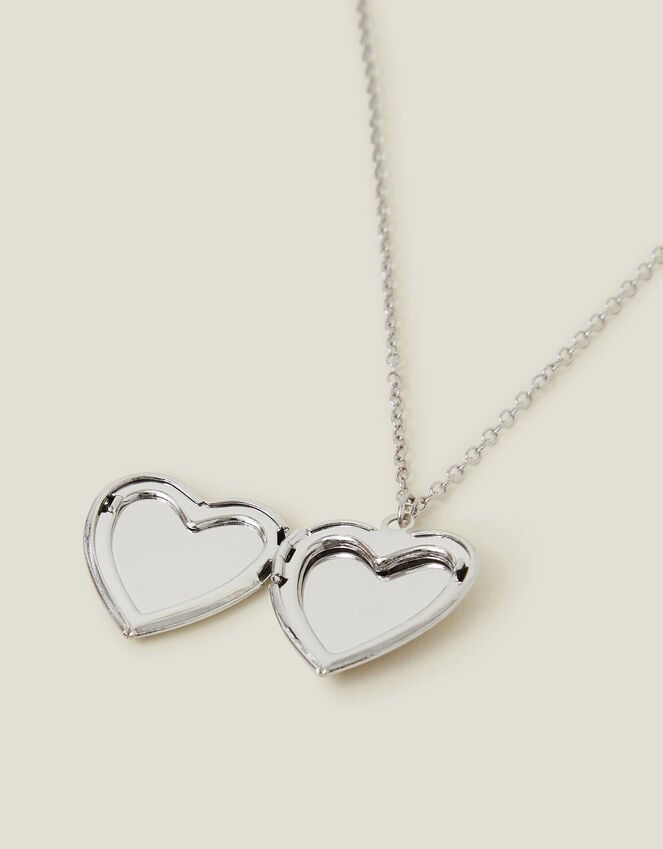 Accessorize Girls Glitter Heart Locket Necklace