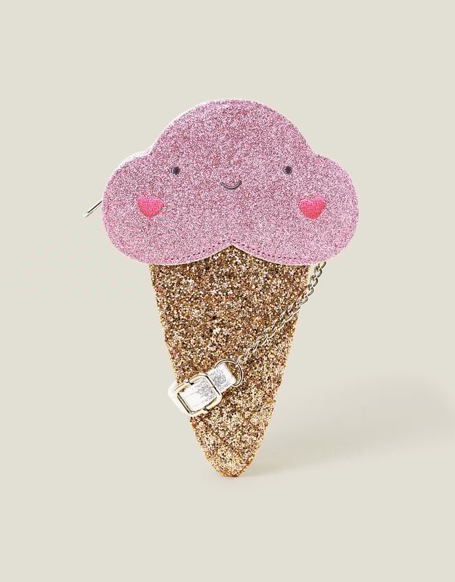 Accessorize Girls Glitter Ice Cream Bag