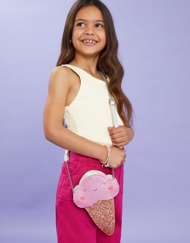 accessorize Girls Glitter Ice Cream Bag