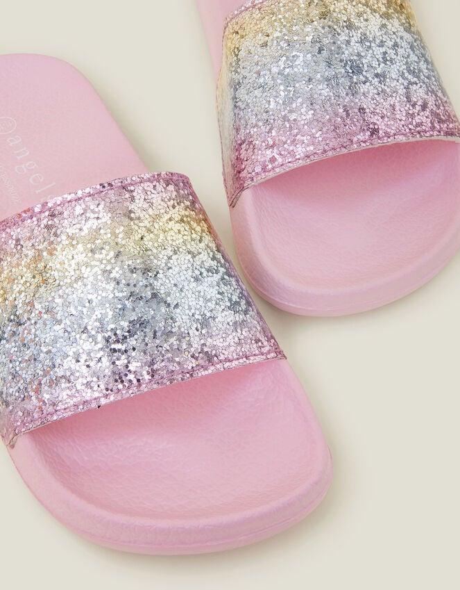 Accessorize Girls Glitter Ombre Sliders Pink