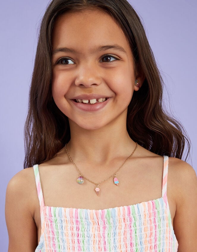 accessorize Girls Ice Cream Charm Necklace
