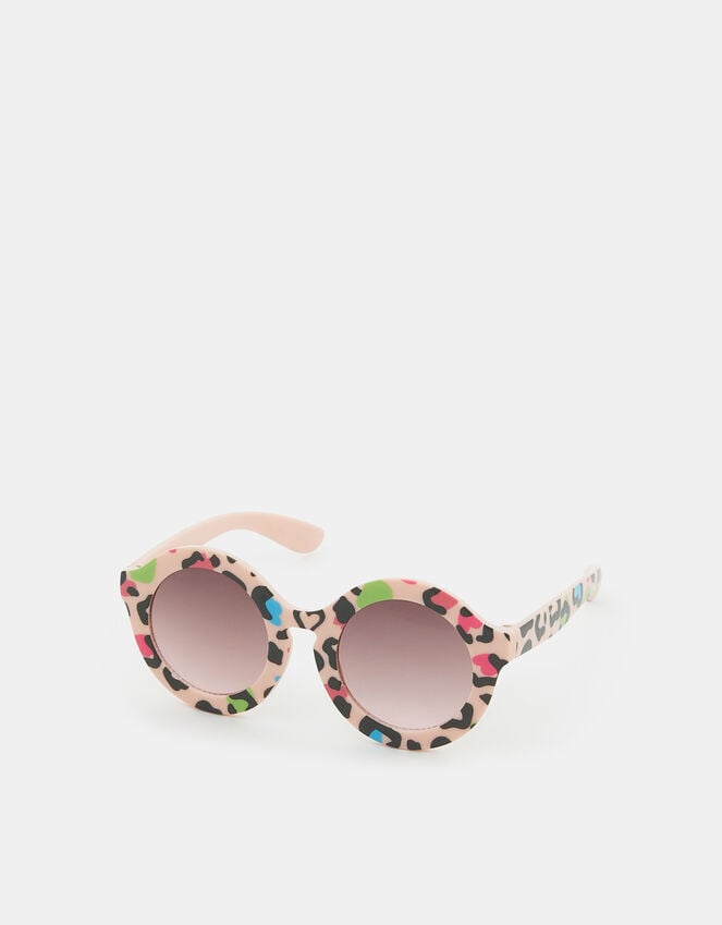 accessorize Girls Leopard Print Round Sunglasses