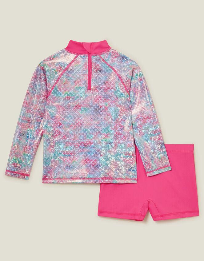 Accessorize Girls Mermaid Rash Vest Swim Set Multi