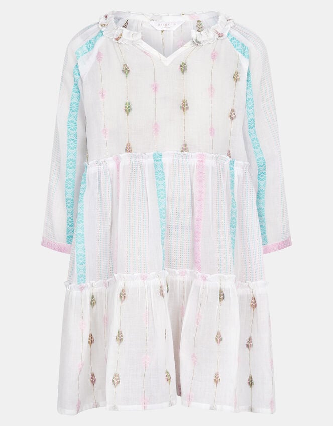 Accessorize Girls Mini Me Jacquard Dress White