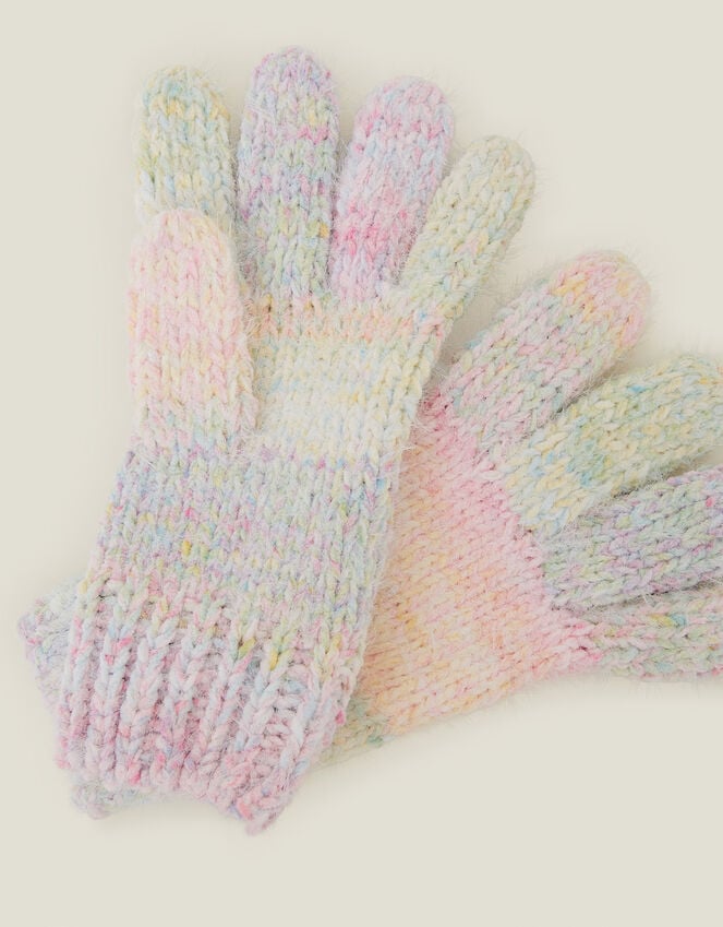 Accessorize Girls Ombre Rainbow Gloves Multi