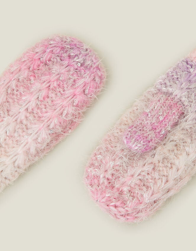 Accessorize Girls Ombre Sequin Mittens Purple