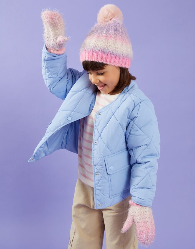 accessorize Girls Ombre Sequin Mittens Purple