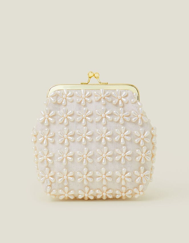 accessorize Girls Pearl Flower Clip Frame Mini Bag