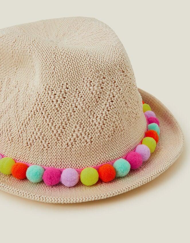 Accessorize Girls Pom-Pom Packable Trilby Multi