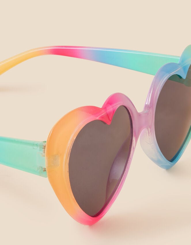 Accessorize Girls Rainbow Ombre Heart Sunglasses