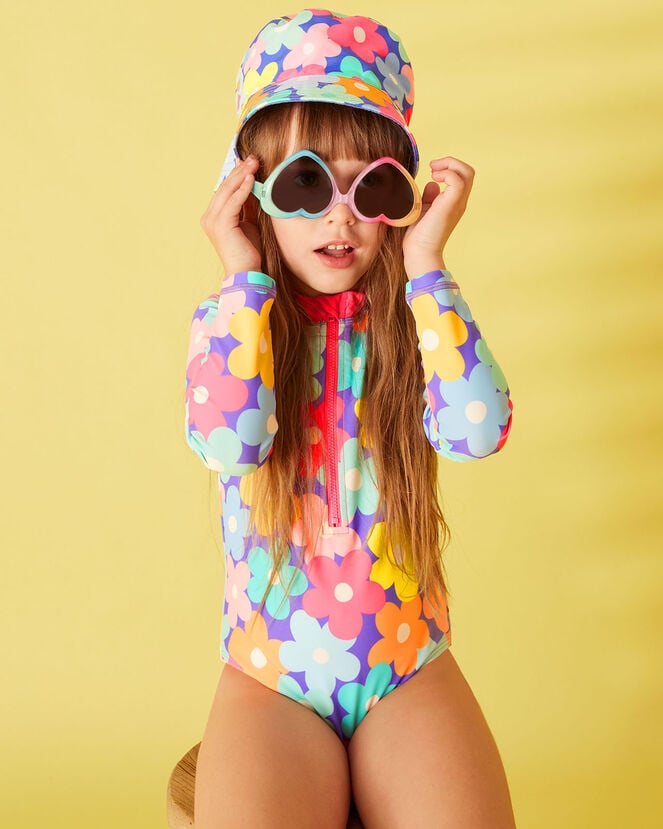 accessorize Girls Rainbow Ombre Heart Sunglasses