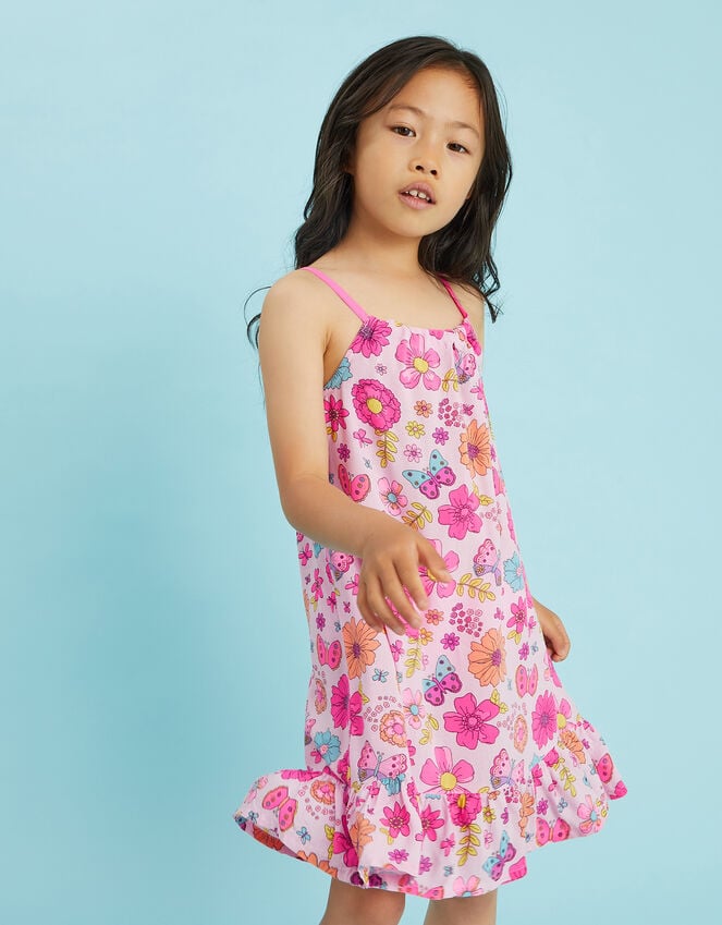 accessorize Girls Retro Floral Swing dress Multi