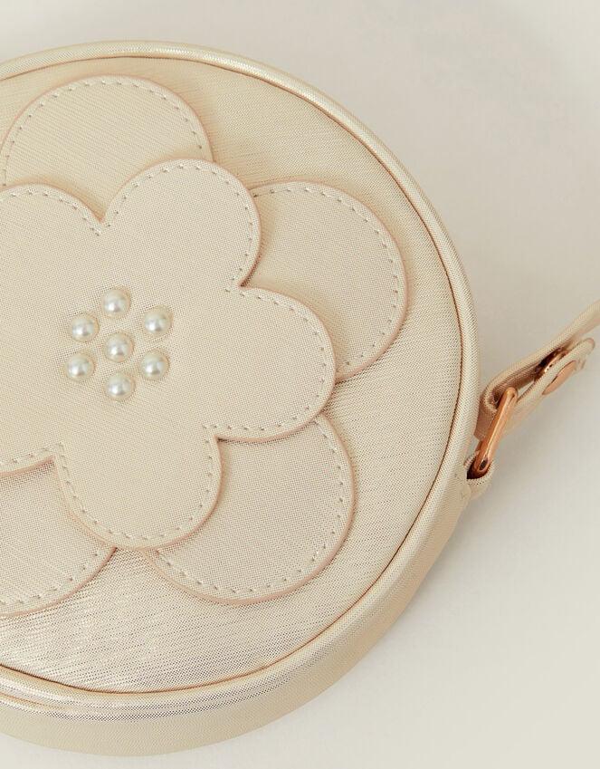 Accessorize Girls Round Applique Flower Bag