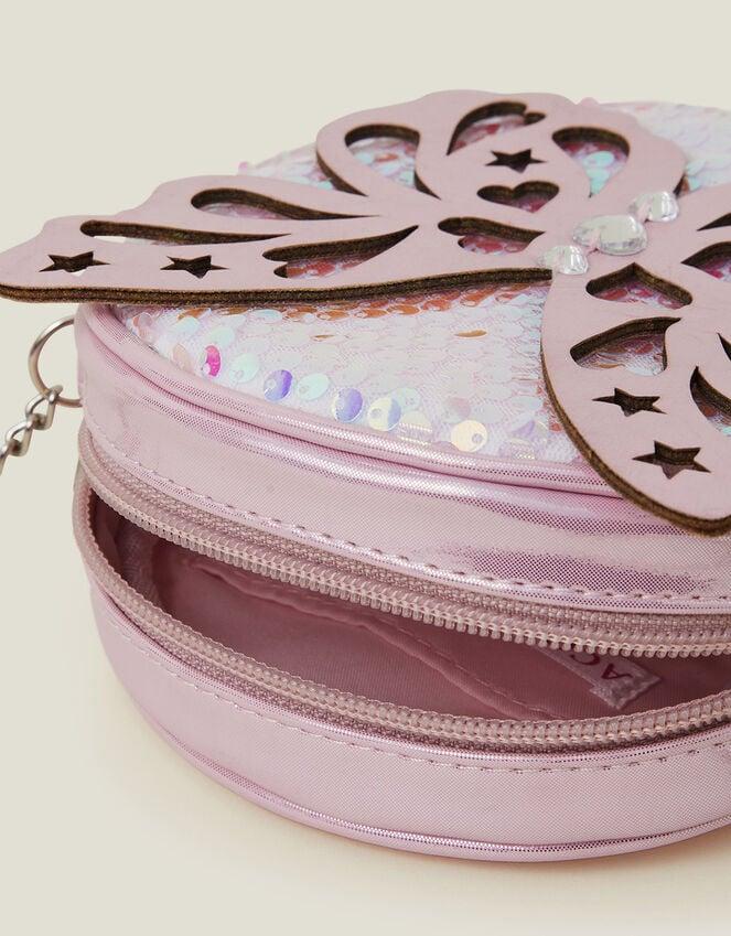 Accessorize Girls Round Sequin Butterfly Bag