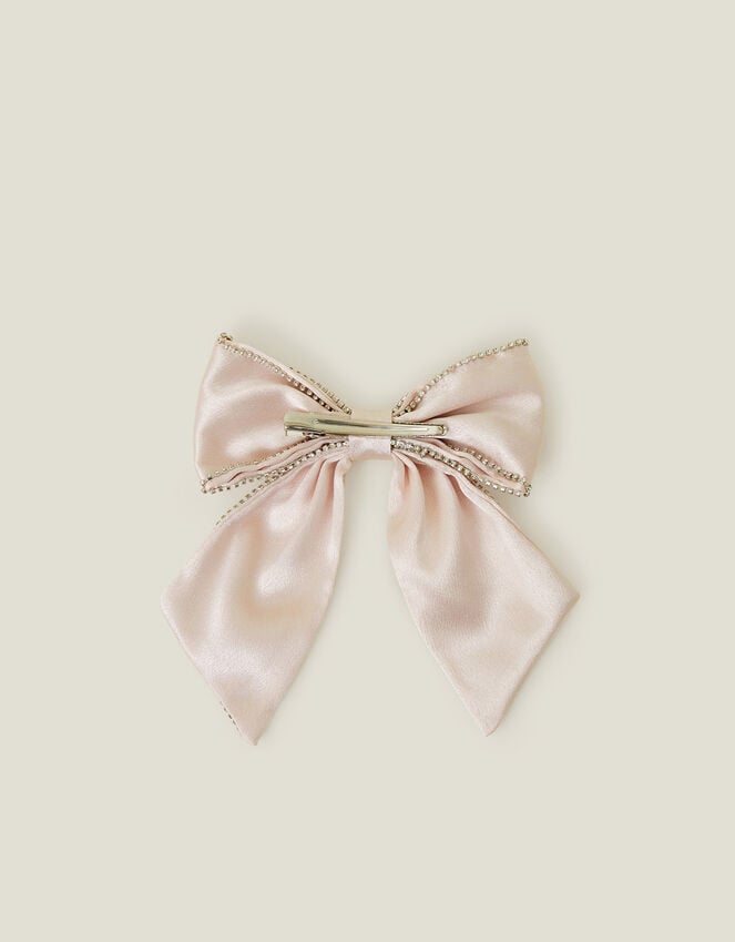 Accessorize Girls Satin Gem Bow Hair Clip