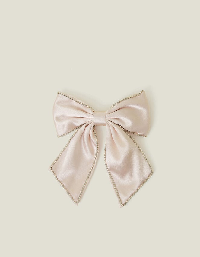 accessorize Girls Satin Gem Bow Hair Clip