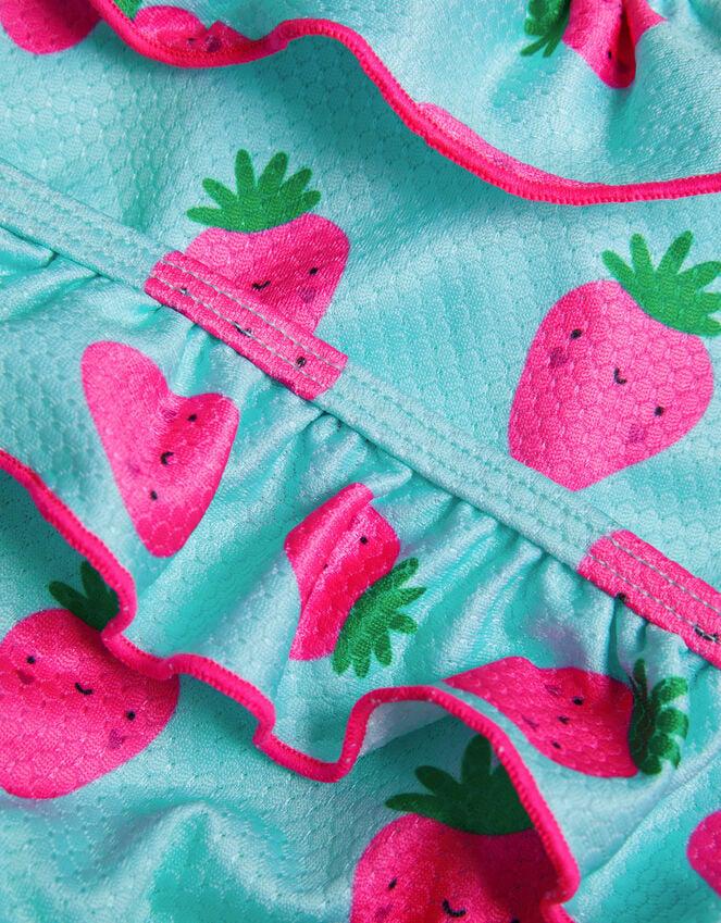 Accessorize Girls Strawberry Bikini Set Blue