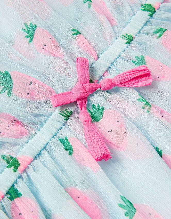 Accessorize Girls Strawberry Print Kaftan Blue