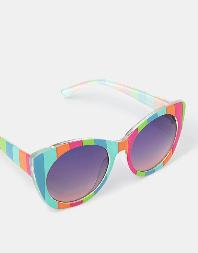Accessorize Girls Stripe Cat Eye Sunglasses