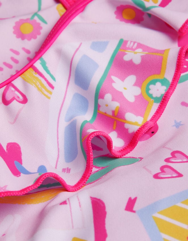 Accessorize Girls Sunbeam Print Swimsuit Pink