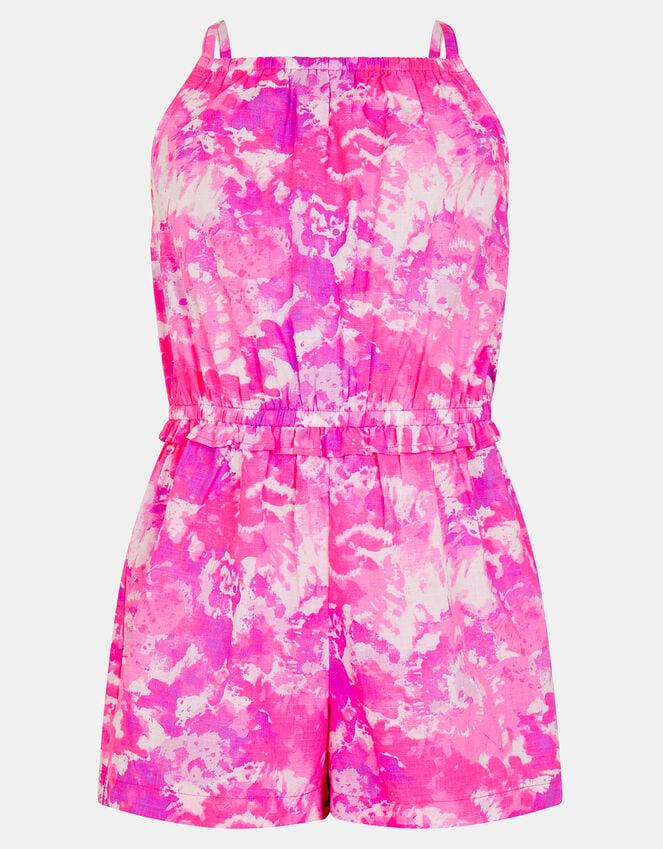 Accessorize Girls Tie Dye Strappy Playsuit Multi