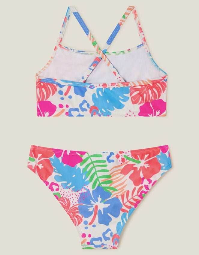 Accessorize Girls Tropical Print Bikini Set Multi