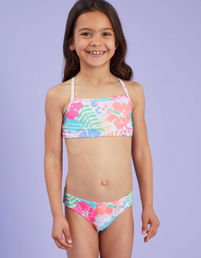 accessorize Girls Tropical Print Bikini Set Multi